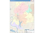 Faulkner <br /> Wall Map <br /> Color Cast Style 2025 Map