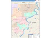 Mississippi <br /> Wall Map <br /> Color Cast Style 2025 Map