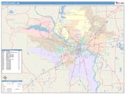 Pulaski <br /> Wall Map <br /> Color Cast Style 2025 Map
