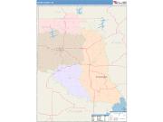 Sevier <br /> Wall Map <br /> Color Cast Style 2025 Map