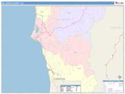 Del Norte <br /> Wall Map <br /> Color Cast Style 2025 Map