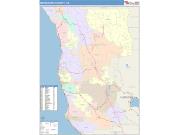 Mendocino <br /> Wall Map <br /> Color Cast Style 2025 Map