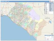 Orange <br /> Wall Map <br /> Color Cast Style 2025 Map