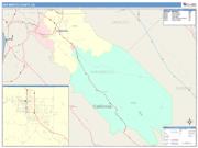 San Benito <br /> Wall Map <br /> Color Cast Style 2025 Map