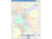 San Joaquin <br /> Wall Map <br /> Color Cast Style 2025 Map