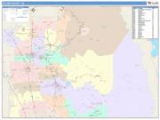 Tulare <br /> Wall Map <br /> Color Cast Style 2025 Map