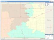 Baca <br /> Wall Map <br /> Color Cast Style 2025 Map