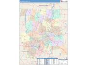 Hartford <br /> Wall Map <br /> Color Cast Style 2025 Map