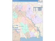 Middlesex <br /> Wall Map <br /> Color Cast Style 2025 Map