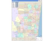 Broward <br /> Wall Map <br /> Color Cast Style 2025 Map
