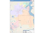 Clay <br /> Wall Map <br /> Color Cast Style 2025 Map