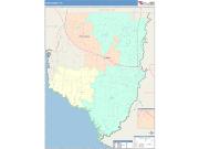 Dixie <br /> Wall Map <br /> Color Cast Style 2025 Map