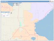 Glades <br /> Wall Map <br /> Color Cast Style 2025 Map