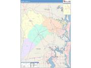 Nassau <br /> Wall Map <br /> Color Cast Style 2025 Map