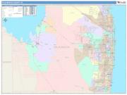 Palm Beach <br /> Wall Map <br /> Color Cast Style 2025 Map