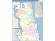 St. Johns <br /> Wall Map <br /> Color Cast Style 2025 Map