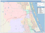St. Lucie <br /> Wall Map <br /> Color Cast Style 2025 Map