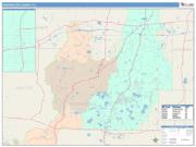Washington <br /> Wall Map <br /> Color Cast Style 2025 Map