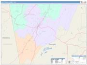 Chattooga <br /> Wall Map <br /> Color Cast Style 2025 Map