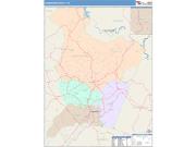 Habersham <br /> Wall Map <br /> Color Cast Style 2025 Map