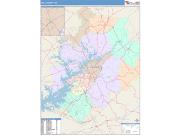 Hall <br /> Wall Map <br /> Color Cast Style 2025 Map