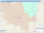 Peach <br /> Wall Map <br /> Color Cast Style 2025 Map