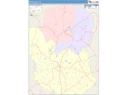 White <br /> Wall Map <br /> Color Cast Style 2025 Map