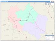Custer <br /> Wall Map <br /> Color Cast Style 2025 Map