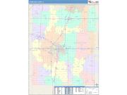 Champaign <br /> Wall Map <br /> Color Cast Style 2025 Map