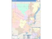 Peoria <br /> Wall Map <br /> Color Cast Style 2025 Map