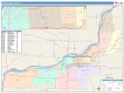 Rock Island <br /> Wall Map <br /> Color Cast Style 2025 Map
