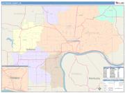 Jefferson <br /> Wall Map <br /> Color Cast Style 2025 Map