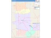 Miami <br /> Wall Map <br /> Color Cast Style 2025 Map