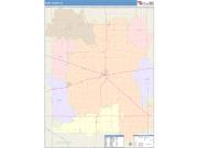 Rush <br /> Wall Map <br /> Color Cast Style 2025 Map