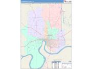 Vanderburgh <br /> Wall Map <br /> Color Cast Style 2025 Map