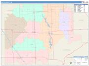 White <br /> Wall Map <br /> Color Cast Style 2025 Map