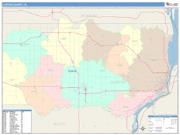 Clinton <br /> Wall Map <br /> Color Cast Style 2025 Map