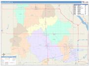 Dallas <br /> Wall Map <br /> Color Cast Style 2025 Map