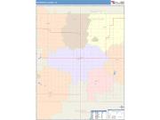 Pocahontas <br /> Wall Map <br /> Color Cast Style 2025 Map