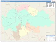Breathitt <br /> Wall Map <br /> Color Cast Style 2025 Map