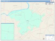 Crittenden <br /> Wall Map <br /> Color Cast Style 2025 Map