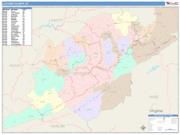 Letcher <br /> Wall Map <br /> Color Cast Style 2025 Map