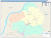 Oldham <br /> Wall Map <br /> Color Cast Style 2025 Map