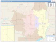 Jefferson Davis <br /> Wall Map <br /> Color Cast Style 2025 Map