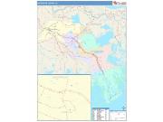 Lafourche <br /> Wall Map <br /> Color Cast Style 2025 Map