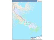 Plaquemines <br /> Wall Map <br /> Color Cast Style 2025 Map