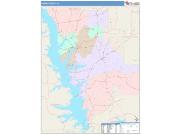 Sabine <br /> Wall Map <br /> Color Cast Style 2025 Map
