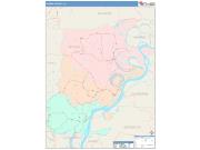 Tensas <br /> Wall Map <br /> Color Cast Style 2025 Map