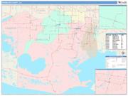 Vermilion <br /> Wall Map <br /> Color Cast Style 2025 Map