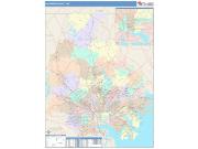 Baltimore <br /> Wall Map <br /> Color Cast Style 2025 Map